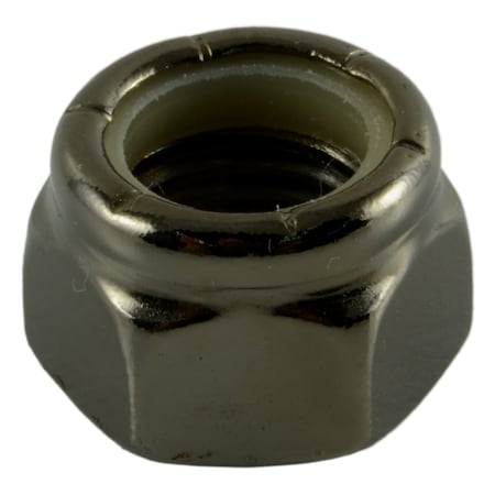Nylon Insert Lock Nut, 7/16-20, Steel, Black Chrome, 4 PK